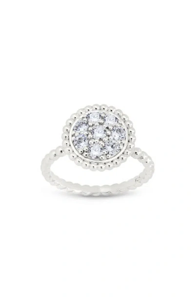 Sterling Forever Casey Cubic Zirconia Circle Ring In Silver