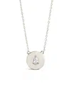 Sterling Forever Cassie Cz Circle Pendant Necklace In Silver