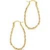 Sterling Forever Chain Link Hoop Earrings In Gold