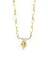 Sterling Forever Chérie Pearl Shell Pendant Necklace In Gold