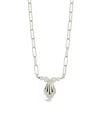 Sterling Forever Chérie Pearl Shell Pendant Necklace In Silver