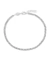 Sterling Forever Christina Square Cubic Zirconia Tennis Bracelet In Silver