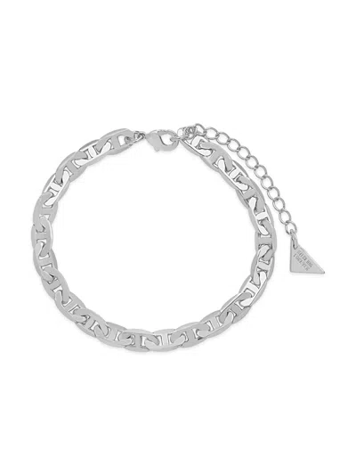 Sterling Forever Chunky Anchor Chain Bracelet In Metallic