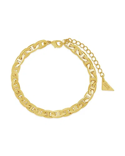 Sterling Forever Chunky Anchor Chain Bracelet In Gold