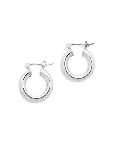 Sterling Forever Chunky Hoop Earrings In Silver