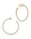 Sterling Forever Cindy Cubic Zirconia Circle Stud Earrings