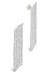 Sterling Forever Clara Cubic Zirconia Chandelier Earrings In Silver