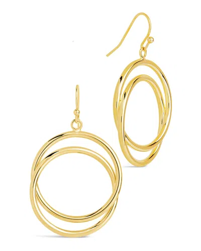 Sterling Forever Claudie Interlocking Circle Dangle Earrings In Gold