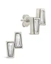 Sterling Forever Colsie Baguette Cubic Zirconia Stud Earrings