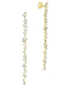 Sterling Forever Connie Cz Drop Stud Earrings In Gold