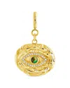 Sterling Forever Molten Evil Eye Charms In Gold