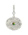 Sterling Forever Molten Evil Eye Charms In Silver
