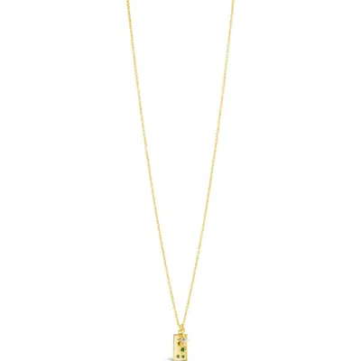 Sterling Forever Cubic Zirconia Burst & Tag Charm Pendant Necklace