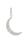 Sterling Forever Cubic Zirconia Crescent Moon Charms In Silver