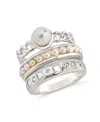 Sterling Forever Kimber Stacking Ring Set In Silver