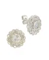 Sterling Forever Cubic Zirconia Lanira Stud Earrings In Silver-tone