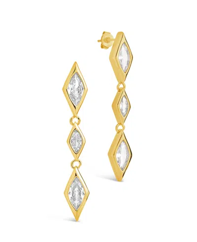 STERLING FOREVER CUBIC ZIRCONIA LISSIE DROP STUD EARRINGS