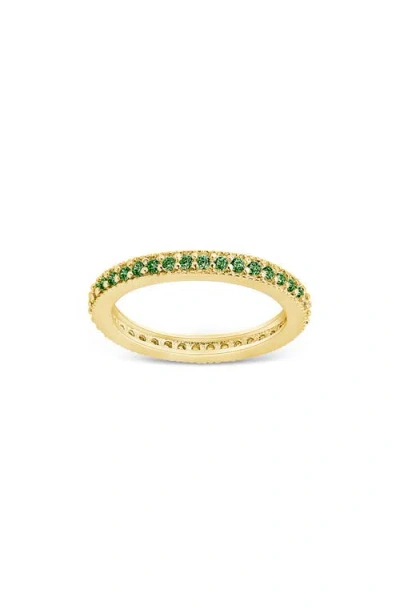 Sterling Forever Cubic Zirconia Pavé Thin Band Ring In Multi