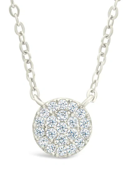 Sterling Forever Cubic Zirconia Pendant Necklace In Neutral