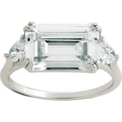 Sterling Forever Cubic Zirconia Ring In Metallic