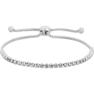 Sterling Forever Cubic Zirconia Slider Bracelet