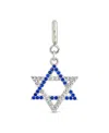 Sterling Forever Cubic Zirconia Star Of David Charms In Silver