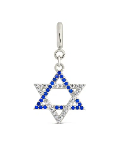 Sterling Forever Cubic Zirconia Star Of David Charms In Silver
