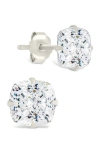 Sterling Forever Cushion-cut Cubic Zirconia Stud Earrings In Silver