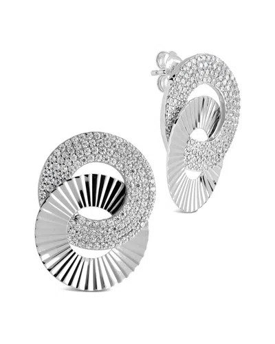 Sterling Forever Cz Adelina Drop Studs In Metallic