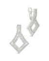 Sterling Forever Amina Cubic Zirconia Drop Earrings In Rhodium Plated