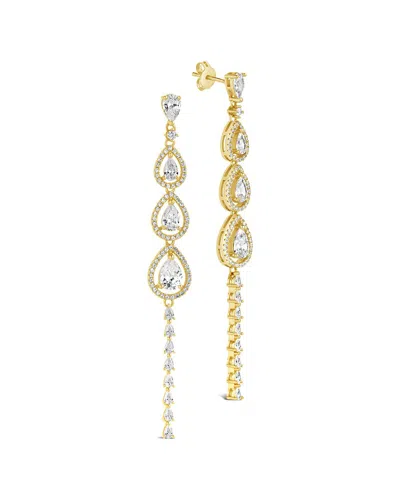 Sterling Forever Cz Angela Drop Stud Earrings