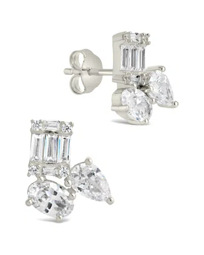 Sterling Forever Cz Aviana Cluster Studs In Metallic