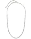 Sterling Forever Cz Blanche Adjustable Tennis Necklace