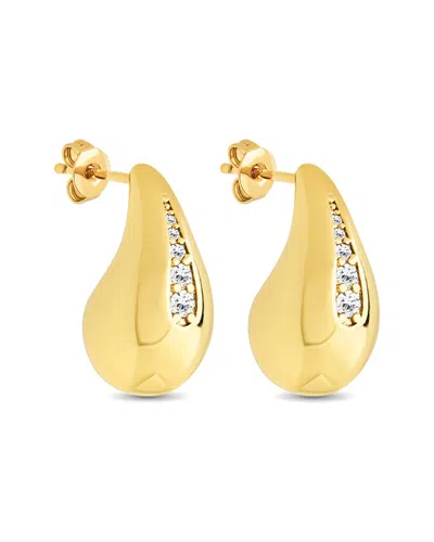 STERLING FOREVER STERLING FOREVER CZ CALLIE TEARDROP POLISHED EARRINGS