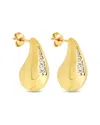 Sterling Forever Callie Cubic Zirconia Teardrop Earrings In Gold