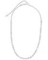 Sterling Forever Cz Camden Adjustable Staggered Tennis Necklace