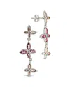 Sterling Forever Cz Caria Butterfly Drop Stud Earrings In Metallic