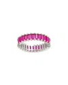 Sterling Forever Cz Caroline Rainbow Eternity Ring