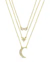 Sterling Forever Cz Celestial Infinity Necklace - Gold In Gold