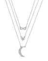 Sterling Forever Cz Celestial Infinity Necklace In Metallic