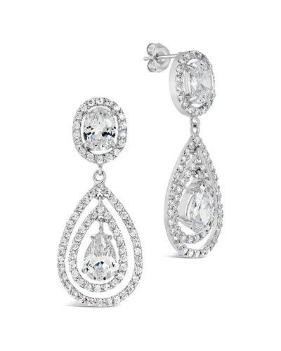 STERLING FOREVER STERLING FOREVER CZ CHEYENNE DROP STUD EARRINGS