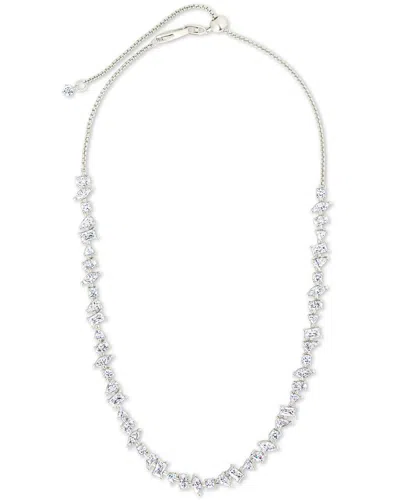 Sterling Forever Cz Ellery Adjustable Tennis Necklace