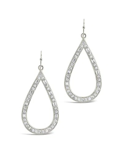 STERLING FOREVER STERLING FOREVER CZ EVANGELINE HOOPS