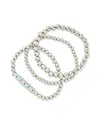 Sterling Forever Cz Evil Eye Set Of 3 Bracelet