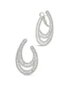Sterling Forever Cz Gabriella Drop Stud Earrings