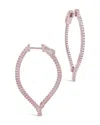 Sterling Forever Cz Inside Out Teardrop Drop Earrings In Multi