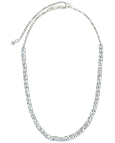 Sterling Forever Cz Jadon Adjustable Tennis Necklace