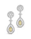 Sterling Forever Jennifer Cz Drop Stud Earrings
