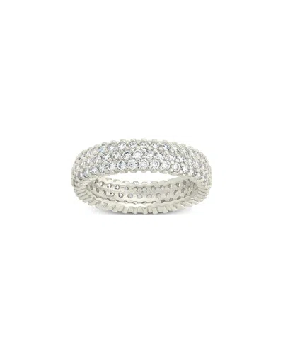 STERLING FOREVER STERLING FOREVER CZ JOLENE RAINBOW ETERNITY RING