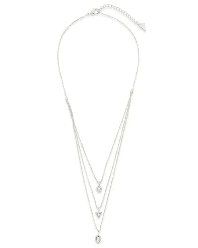 Sterling Forever Cz Julie Layered Necklace